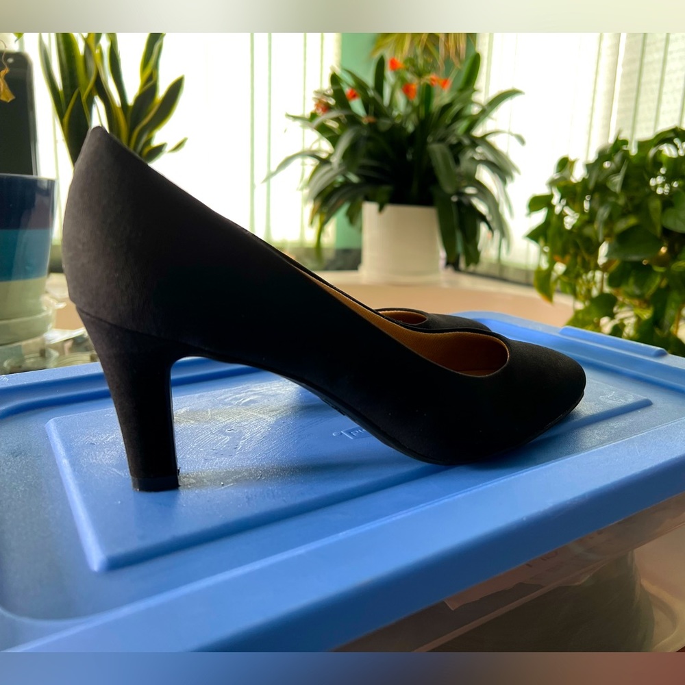 Abella Black Fabric Heels